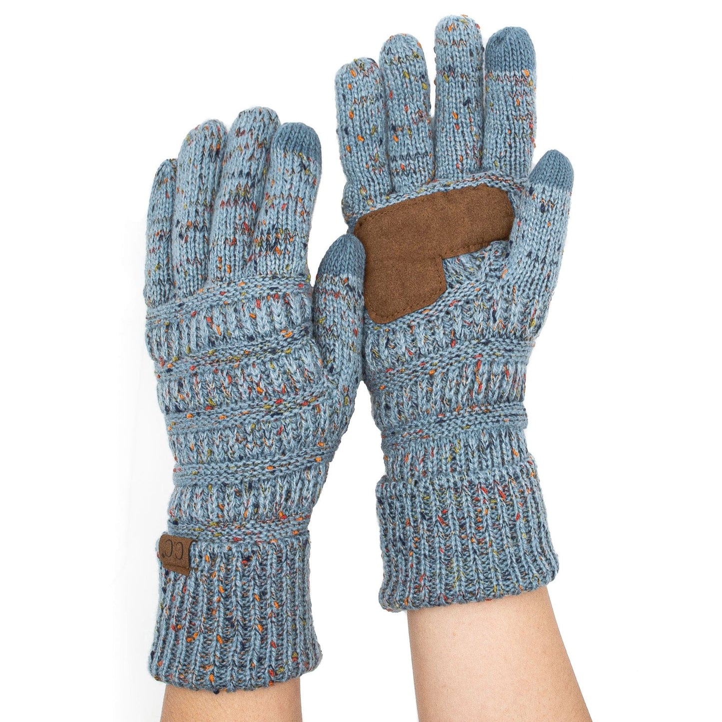 C.C Apparel C.C G33 - Unisex Cable Knit Winter Warm Anti-Slip Touchscreen Confetti Texting Gloves