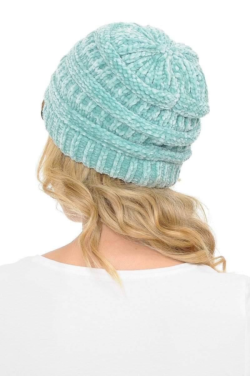C.C Apparel C.C Hat 30 - Chenille Textured Soft Stretchy Warm Thick Cap Hat Cable Knit Beanie