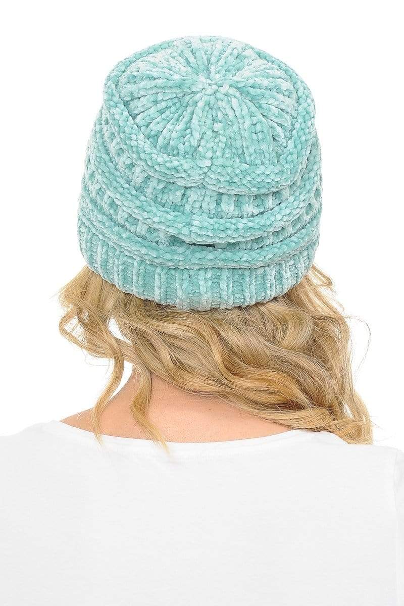 C.C Apparel C.C Hat 30 - Chenille Textured Soft Stretchy Warm Thick Cap Hat Cable Knit Beanie