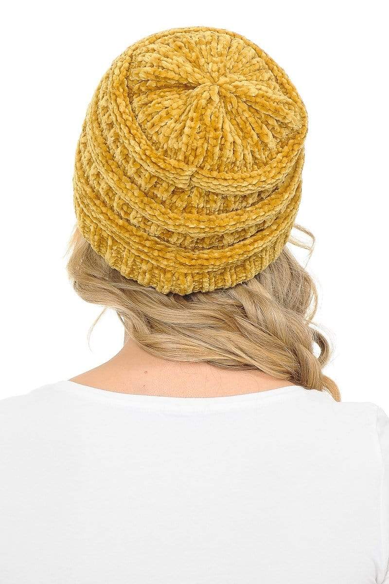 C.C Apparel C.C Hat 30 - Chenille Textured Soft Stretchy Warm Thick Cap Hat Cable Knit Beanie