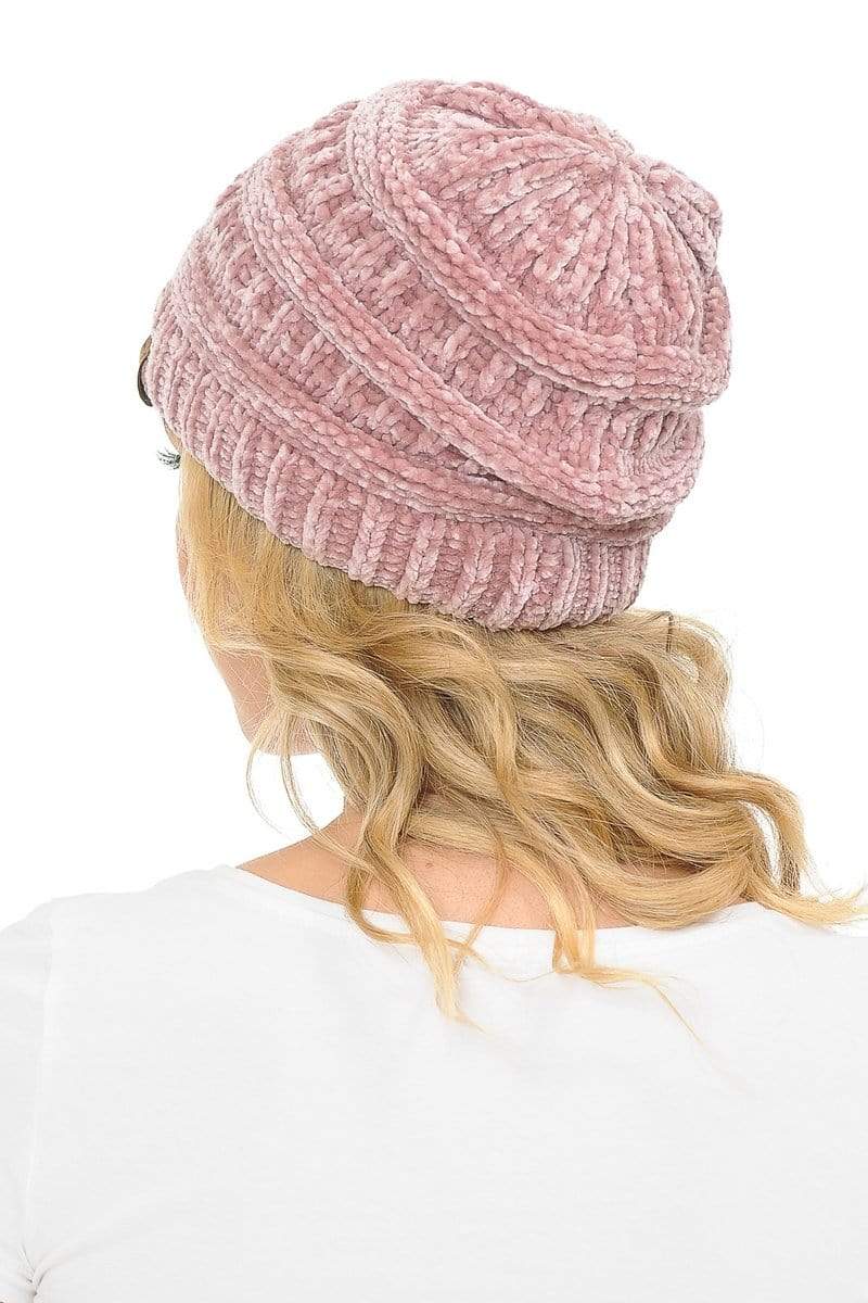 C.C Apparel C.C Hat 30 - Chenille Textured Soft Stretchy Warm Thick Cap Hat Cable Knit Beanie