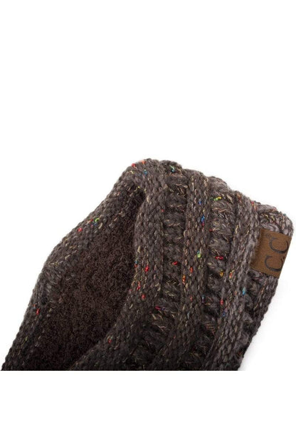 C.C Apparel C.C Soft Stretch Winter Warm Cable Knit Fuzzy Lined Confetti Ombre Ear Warmer Headband