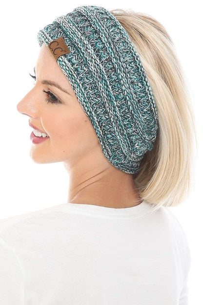 C.C Apparel C.C Soft Stretch Winter Warm Cable Knit Fuzzy Lined Ribbed Ear Warmer Headband