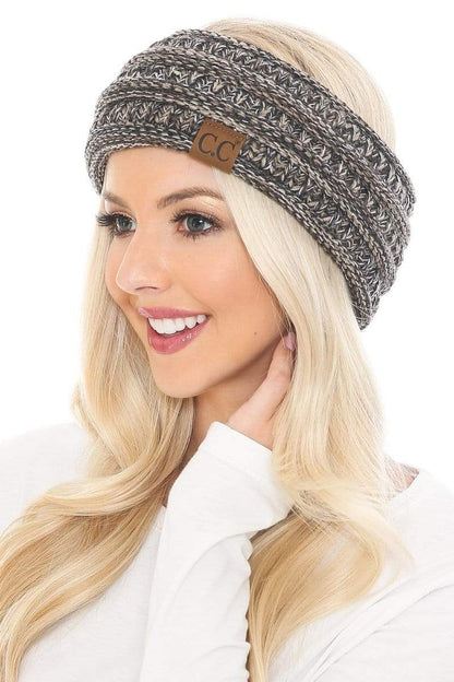 C.C Apparel C.C Soft Stretch Winter Warm Cable Knit Fuzzy Lined Ribbed Ear Warmer Headband