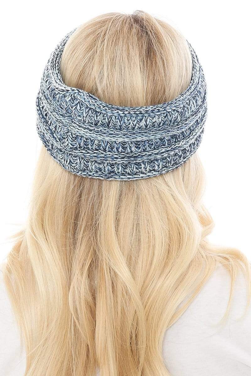 C.C Apparel C.C Soft Stretch Winter Warm Cable Knit Fuzzy Lined Ribbed Ear Warmer Headband