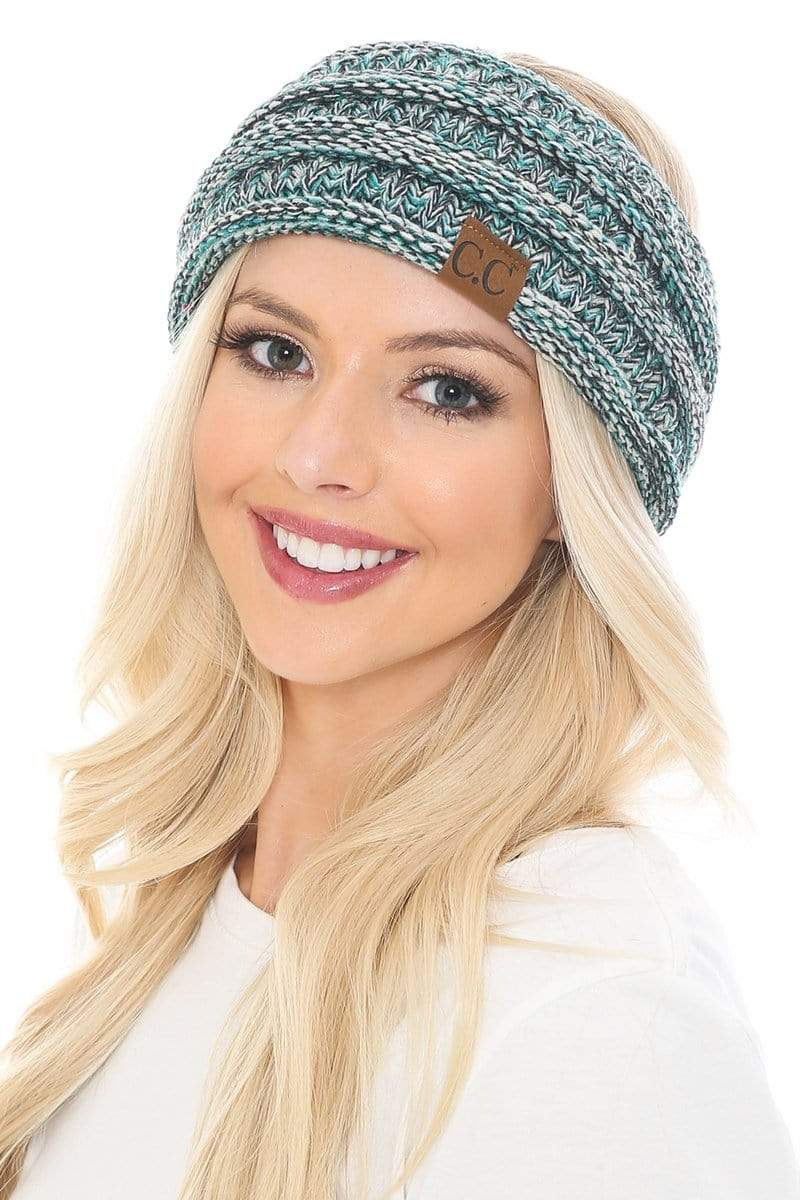 C.C Apparel C.C Soft Stretch Winter Warm Cable Knit Fuzzy Lined Ribbed Ear Warmer Headband