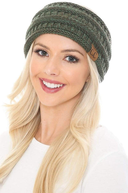 C.C Apparel C.C Soft Stretch Winter Warm Cable Knit Fuzzy Lined Ribbed Ear Warmer Headband