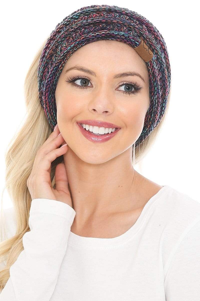 C.C Apparel C.C Soft Stretch Winter Warm Cable Knit Fuzzy Lined Ribbed Ear Warmer Headband