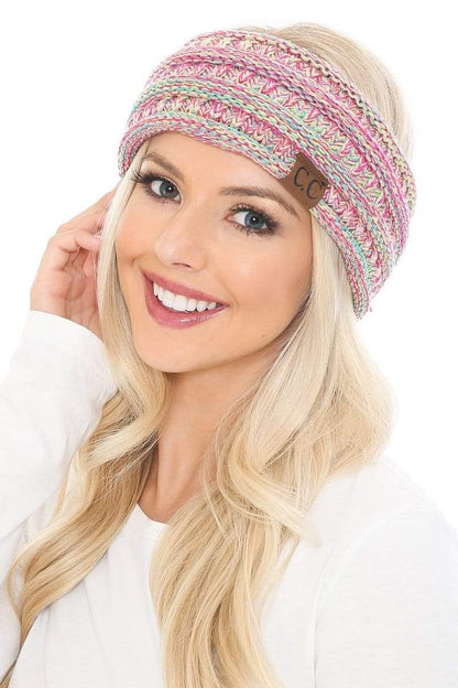 C.C Apparel C.C Soft Stretch Winter Warm Cable Knit Fuzzy Lined Ribbed Ear Warmer Headband