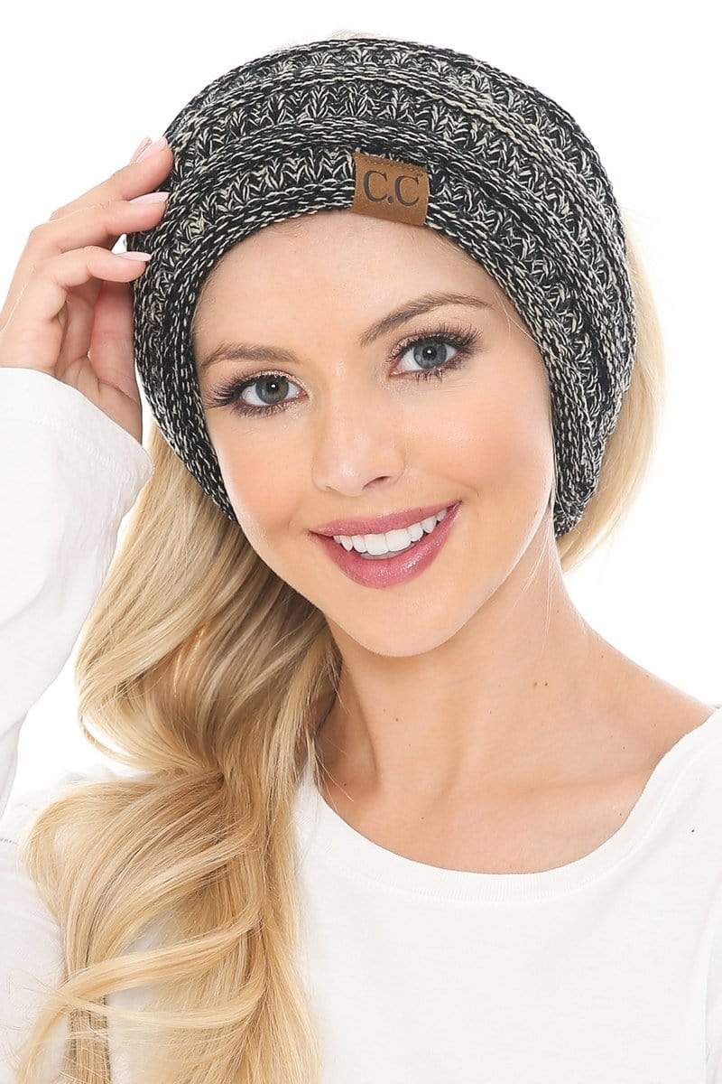 C.C Apparel C.C Soft Stretch Winter Warm Cable Knit Fuzzy Lined Ribbed Ear Warmer Headband