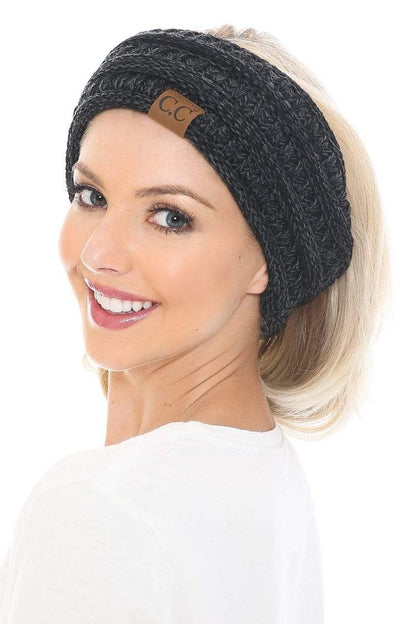 C.C Apparel C.C Soft Stretch Winter Warm Cable Knit Fuzzy Lined Ribbed Ear Warmer Headband