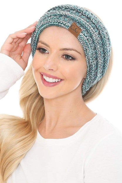 C.C Apparel C.C Soft Stretch Winter Warm Cable Knit Fuzzy Lined Ribbed Ear Warmer Headband