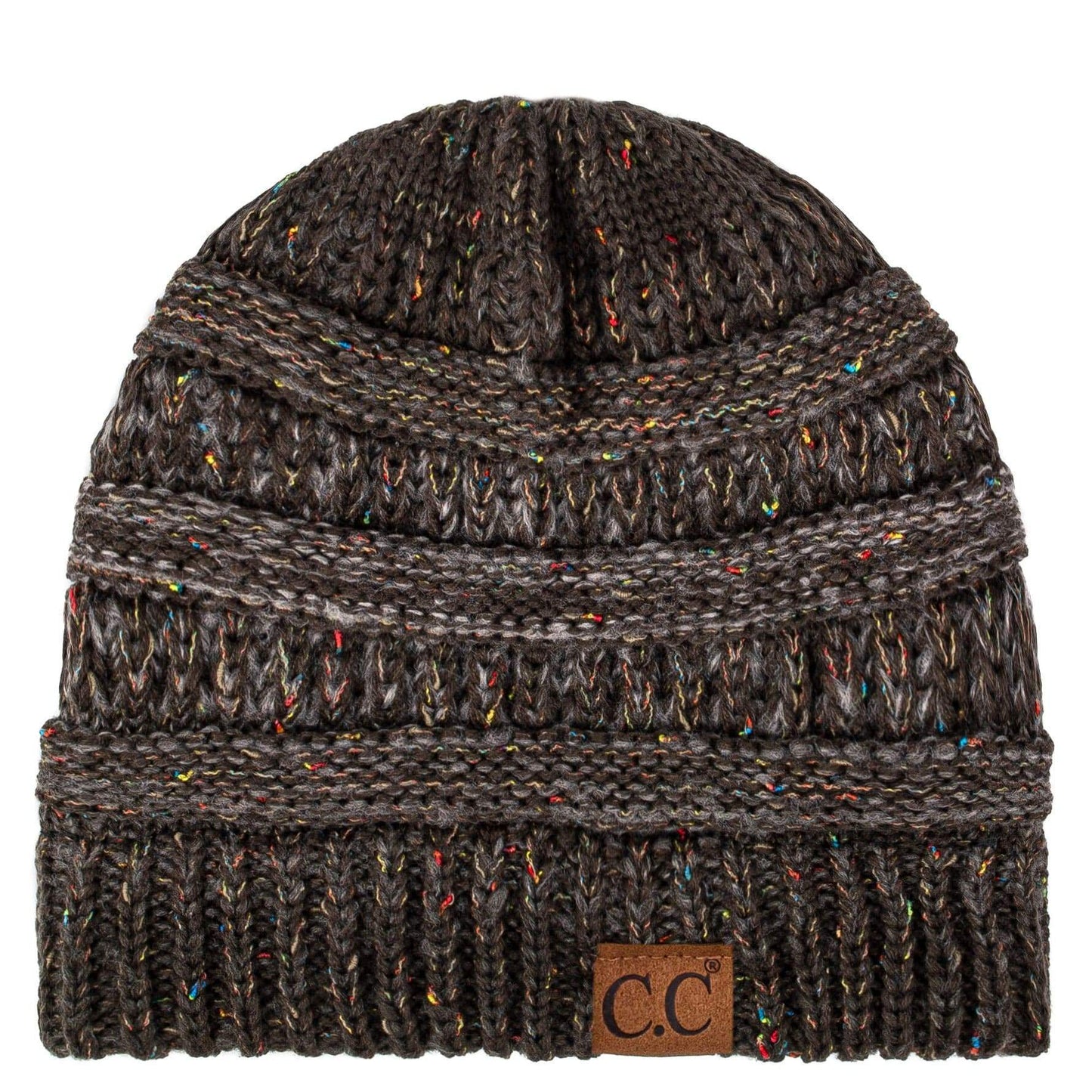 C.C Apparel Ombre Brown C.C Trendy Warm Chunky Soft Stretch Ombre Cable Knit Beanie Skully