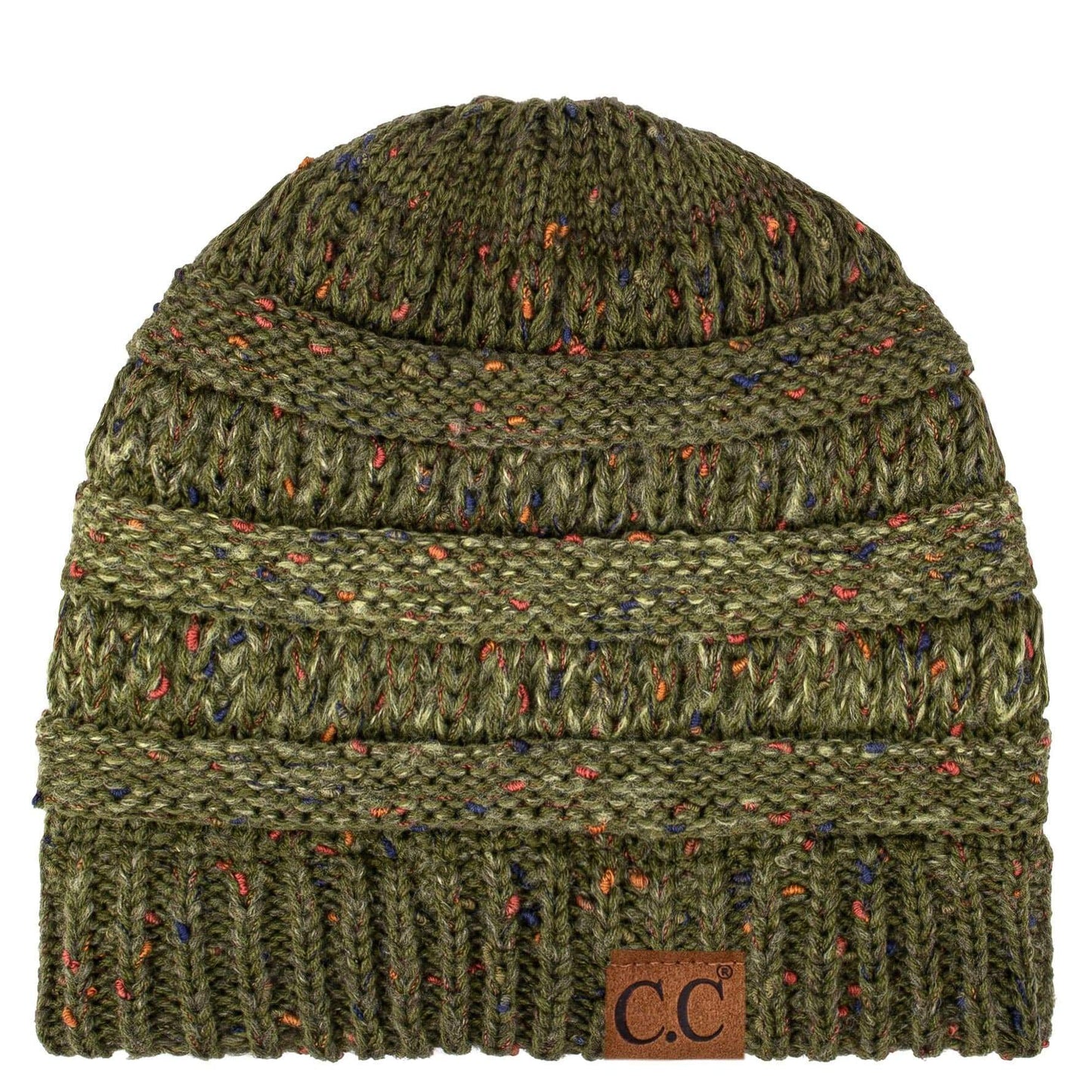 C.C Apparel Ombre Sage C.C Trendy Warm Chunky Soft Stretch Ombre Cable Knit Beanie Skully