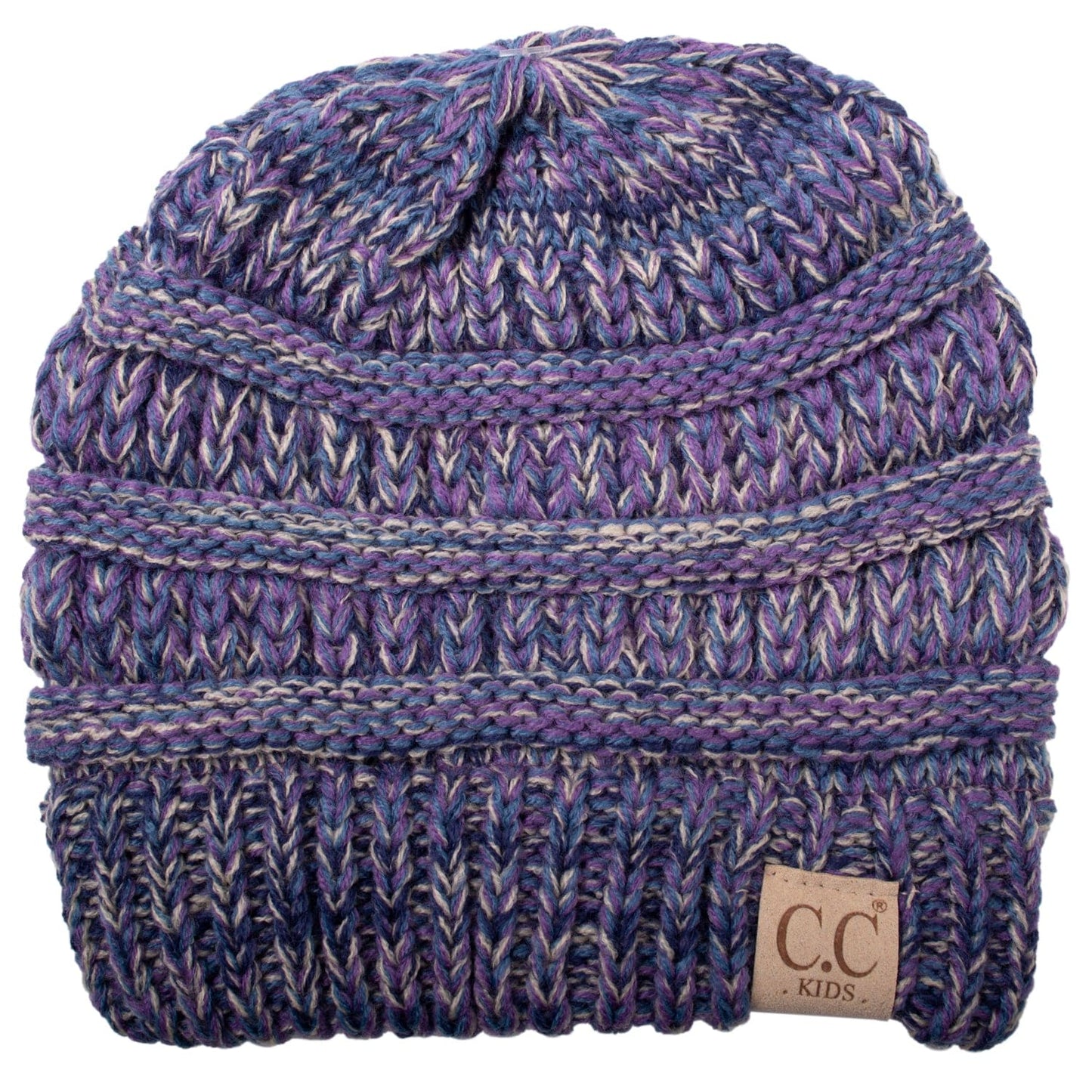 C.C Apparel #2 C.C YJ816KIDS - Kids' Cute Warm and Comfy Children's Knit Ski Three Tone Beanie Hat