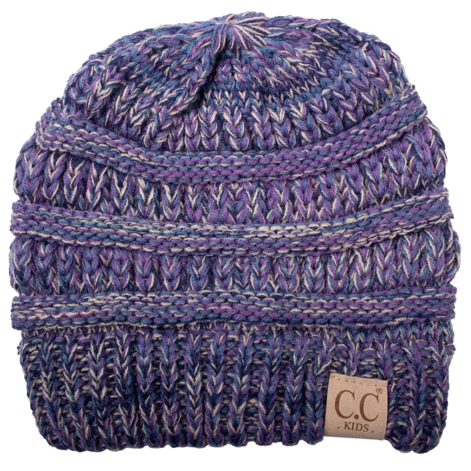 C.C Apparel #2 C.C YJ816KIDS - Kids' Cute Warm and Comfy Children's Knit Ski Three Tone Beanie Hat