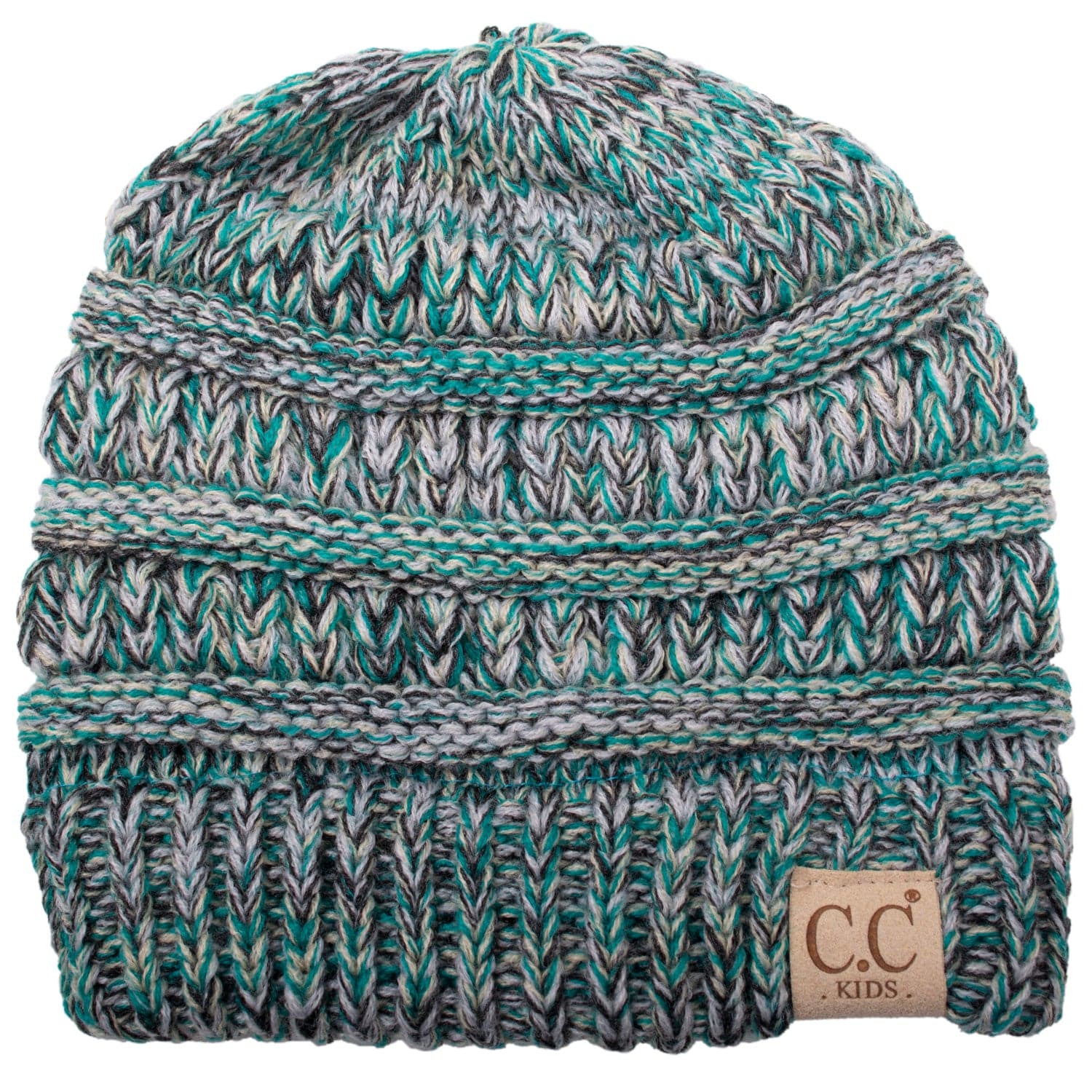 C.C Apparel #3 C.C YJ816KIDS - Kids' Cute Warm and Comfy Children's Knit Ski Three Tone Beanie Hat