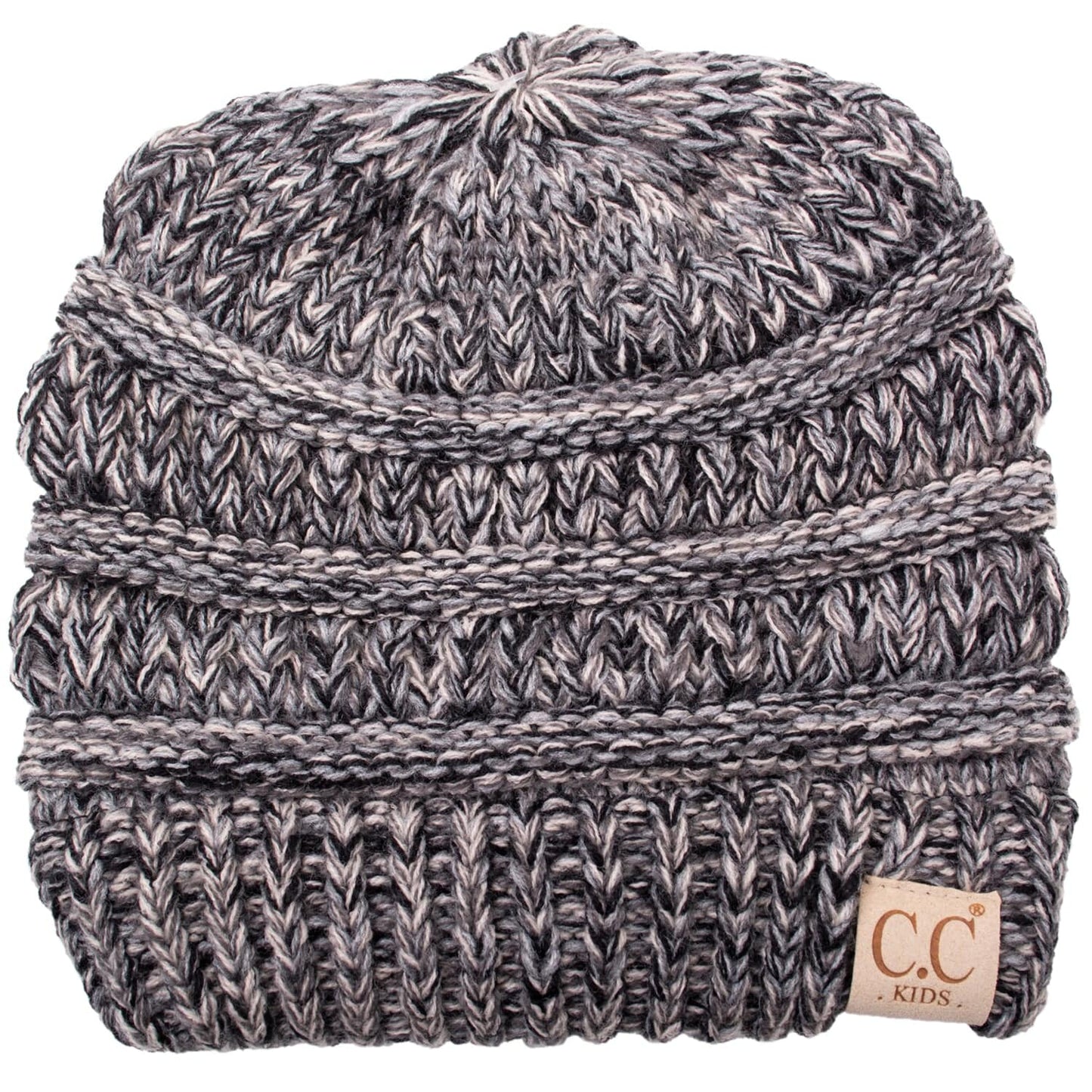 C.C Apparel #31 C.C YJ816KIDS - Kids' Cute Warm and Comfy Children's Knit Ski Three Tone Beanie Hat