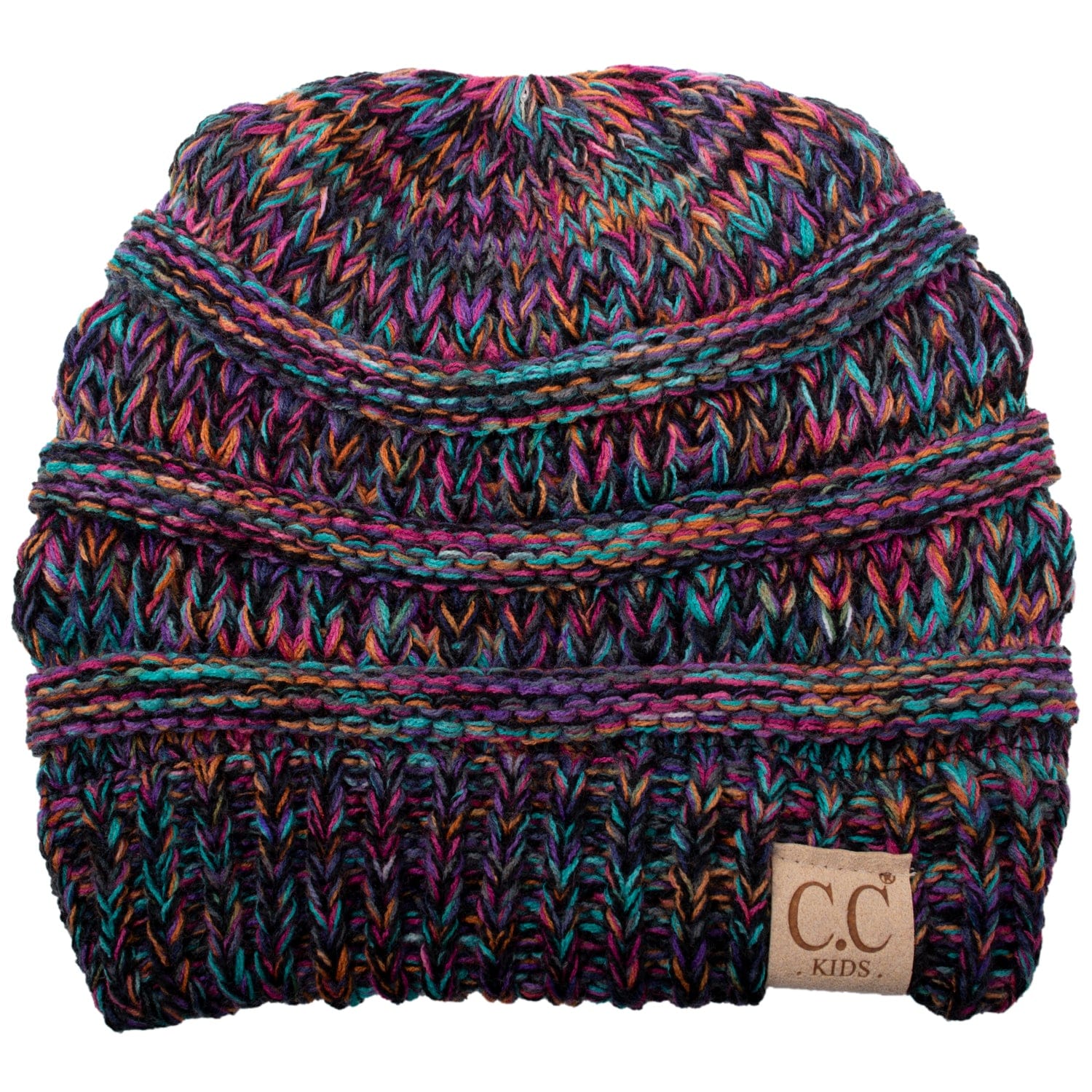 C.C Apparel #32 C.C YJ816KIDS - Kids' Cute Warm and Comfy Children's Knit Ski Three Tone Beanie Hat