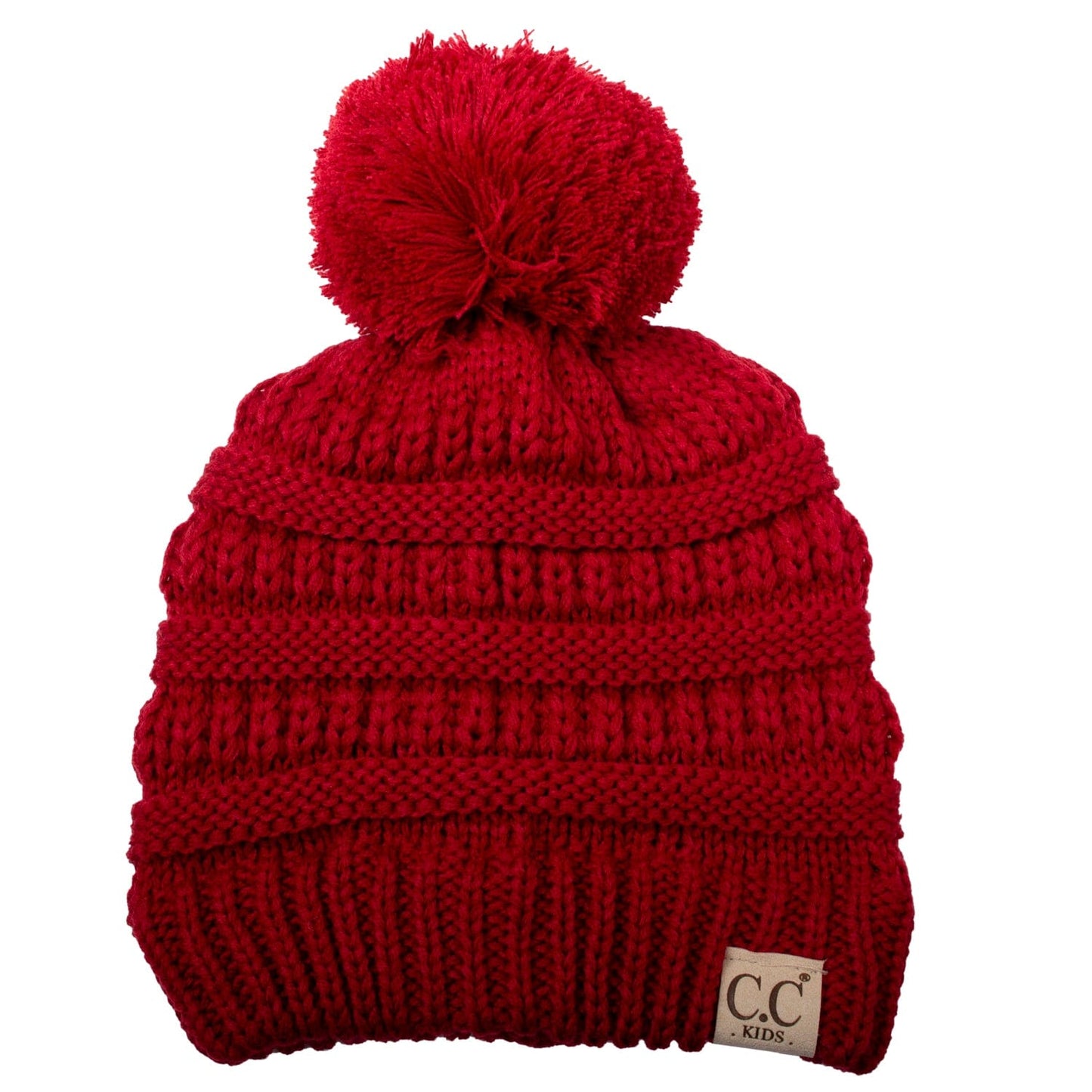C.C Apparel C.C YJ847POM KIDS - Kids' Cute Warm and Comfy Children's Knit Ski Beanie Pom Pom Hat