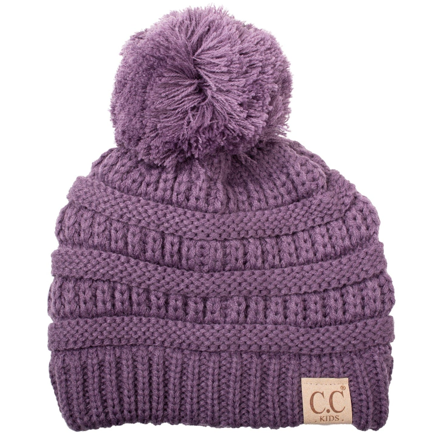 C.C Apparel C.C YJ847POM KIDS - Kids' Cute Warm and Comfy Children's Knit Ski Beanie Pom Pom Hat