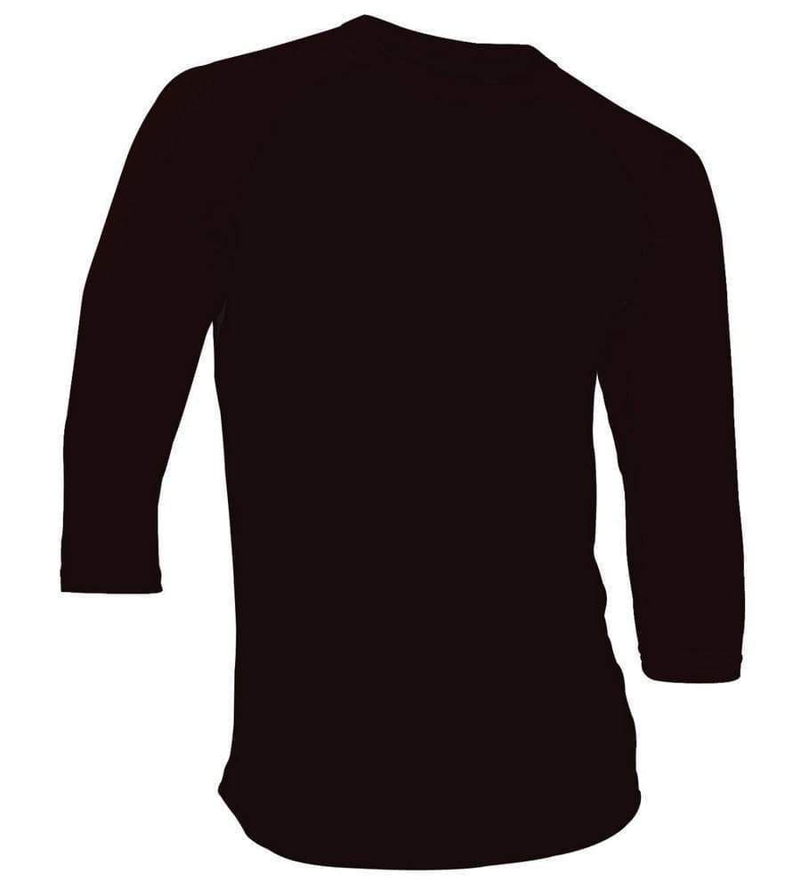 Dream USA Apparel L. Black & Black / 3XL Dream USA Men's Casual 3/4 Sleeve Baseball Tshirt Raglan Jersey Shirt Plus Size